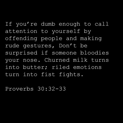 Proverbs 30:32-33