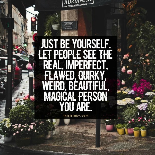 Imperfect, beautiful you.