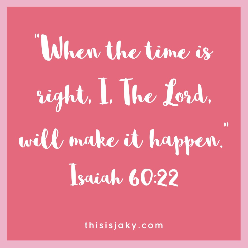 When the timing is&nbsp;right.