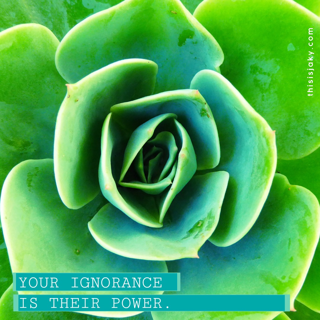 your ignorance is thi