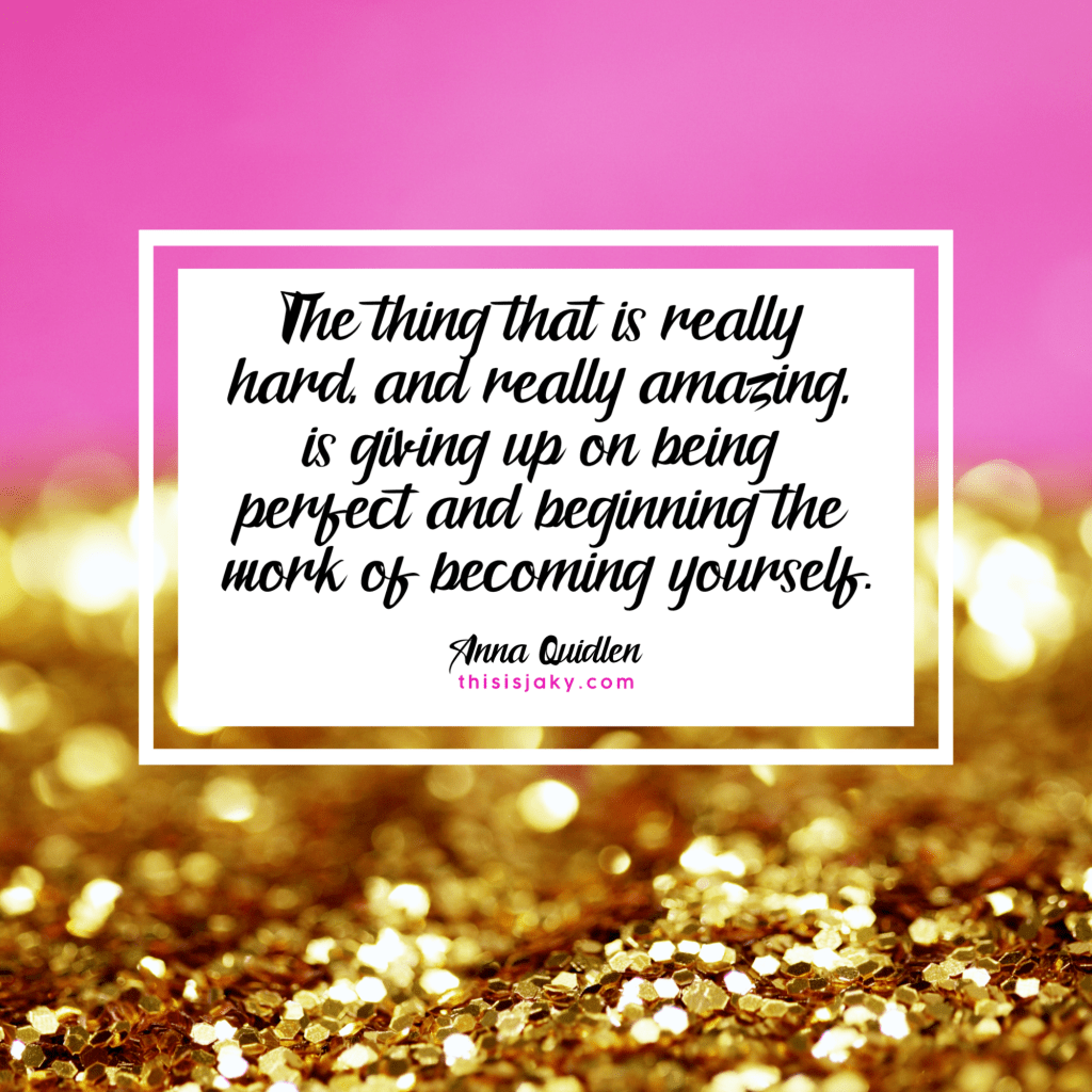 Give up on being&nbsp;perfect.